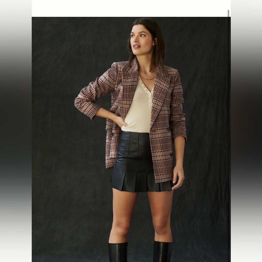 Avec les filles blazer 3x plaid